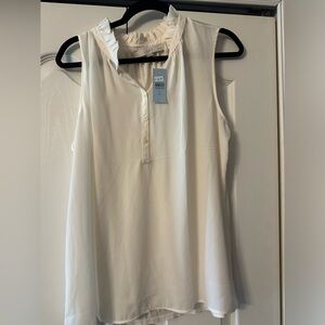 NWT cream Loft blouse